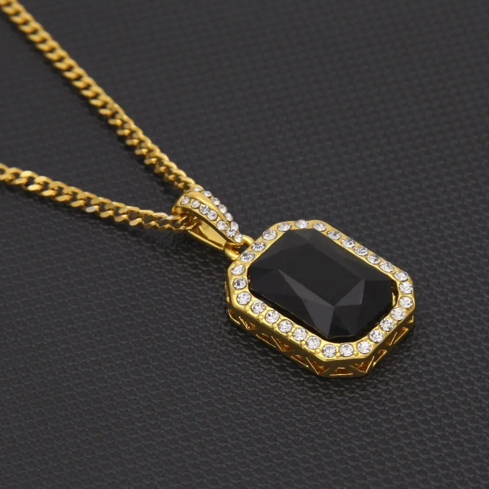Hip-Hop Mini Diamond Pendant Necklace - Blade & Thread