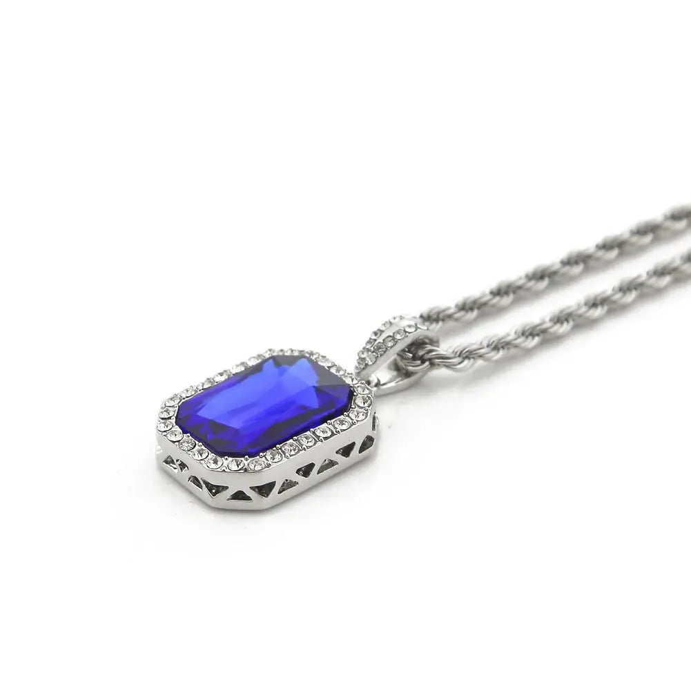 Hip-Hop Mini Diamond Pendant Necklace - Blade & Thread