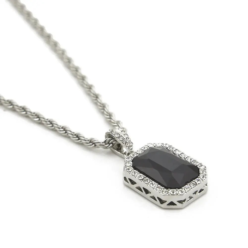 Hip-Hop Mini Diamond Pendant Necklace - Blade & Thread