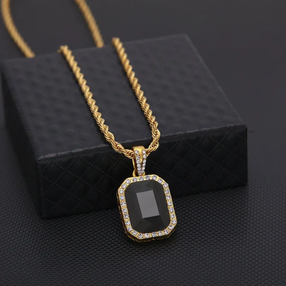 Hip-Hop Mini Diamond Pendant Necklace - Blade & Thread