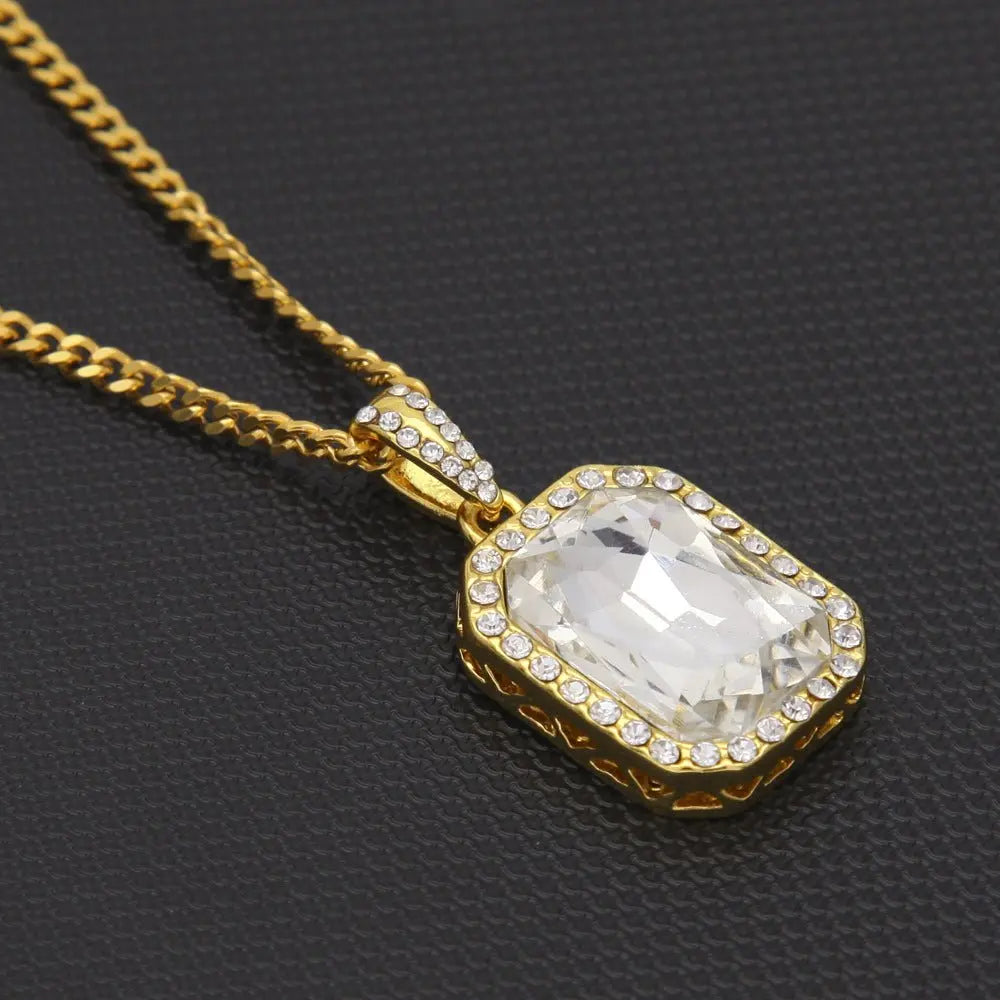 Hip-Hop Mini Diamond Pendant Necklace nowadaysfashion