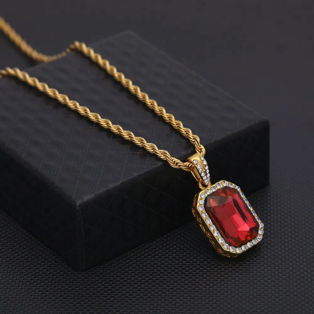 Hip-Hop Mini Diamond Pendant Necklace - Blade & Thread