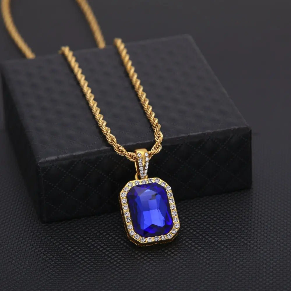 Hip-Hop Mini Diamond Pendant Necklace - Blade & Thread