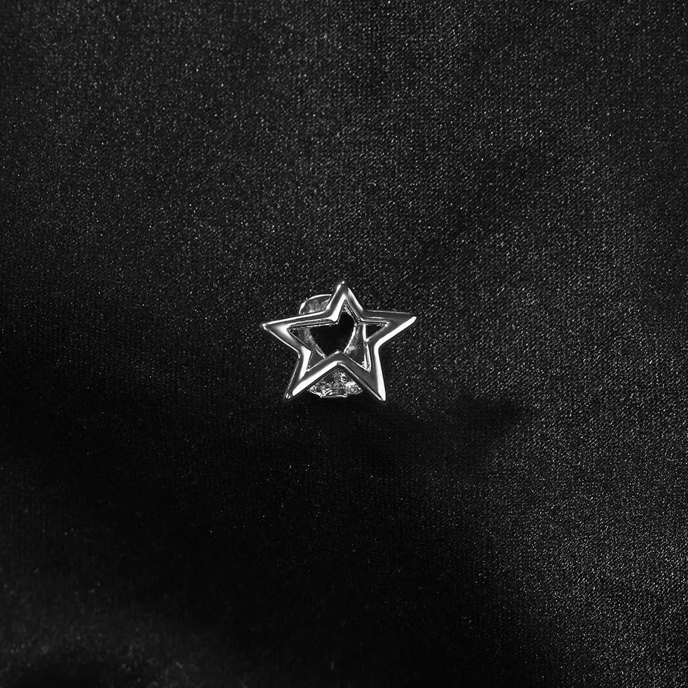 Hip-hop niche design hollow five-pointed star braces - Blade & Thread