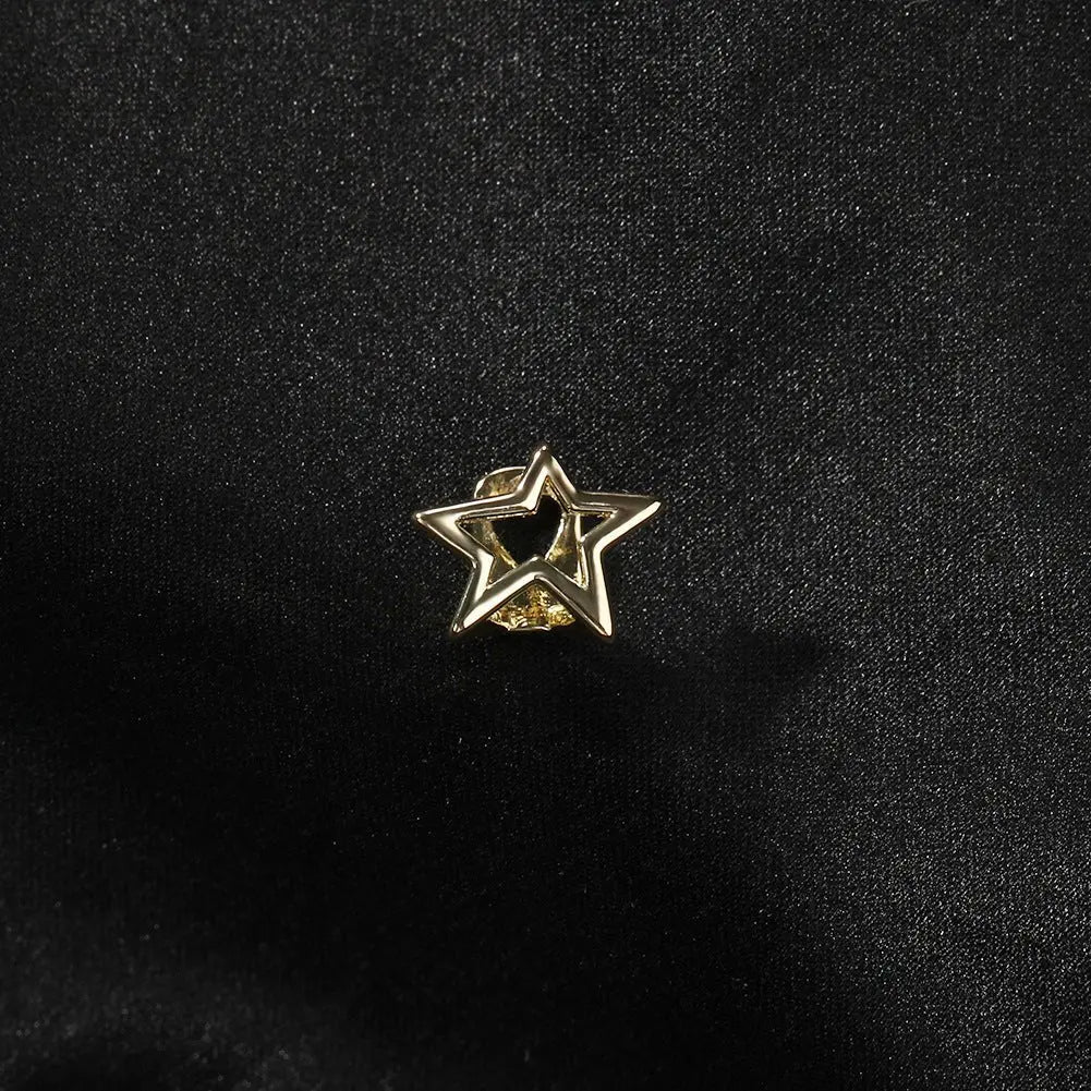 Hip-hop niche design hollow five-pointed star braces nowadaysfashion