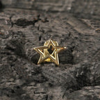 Hip-hop niche design hollow five-pointed star braces nowadaysfashion