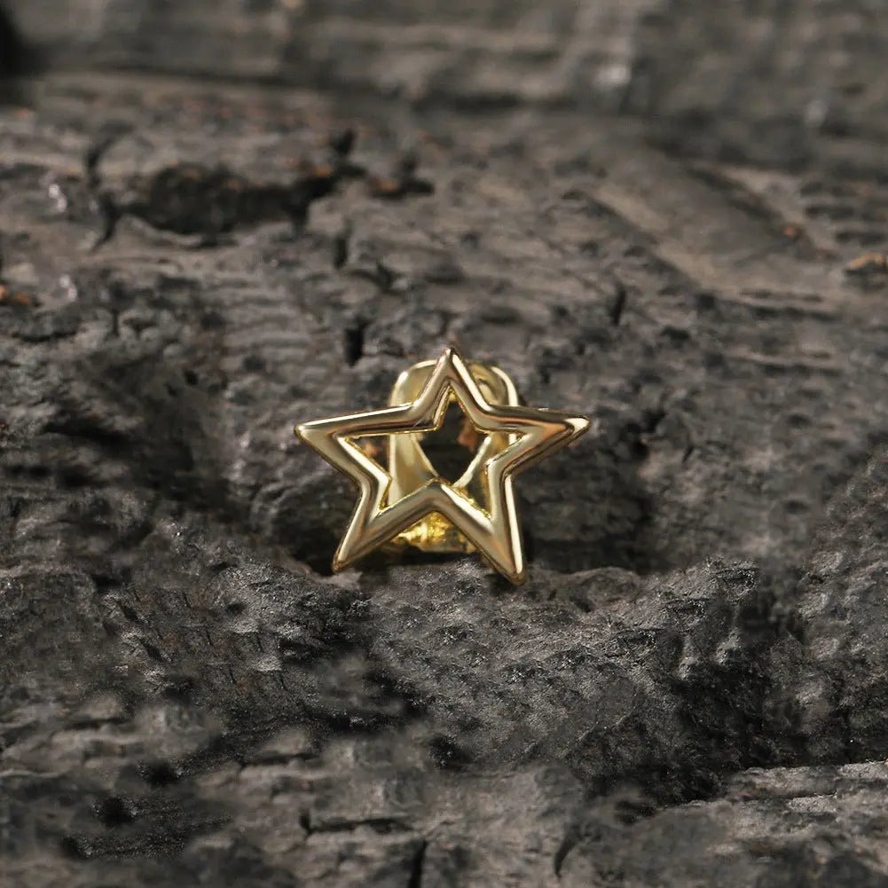 Hip-hop niche design hollow five-pointed star braces - Blade & Thread