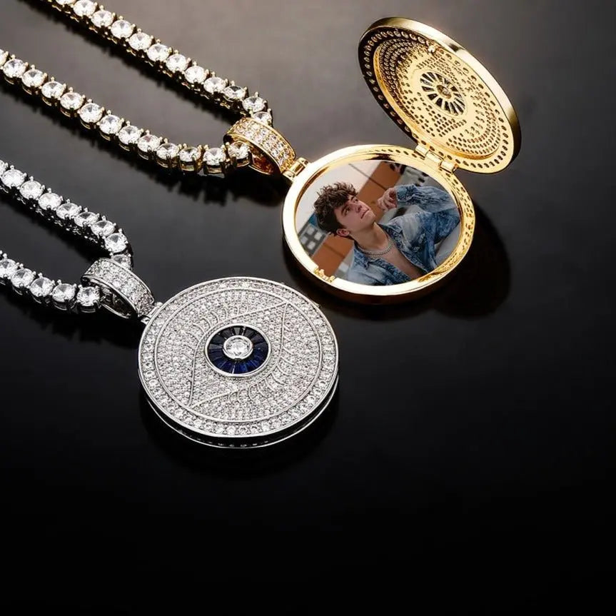 Hip Hop Photo Pendant Necklace Iced Out CZ Pendant Personalised Fashion Jewelry - Blade & Thread