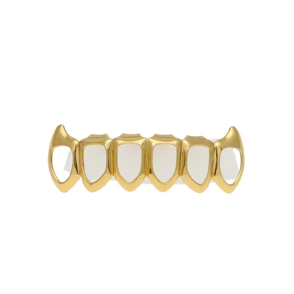 Hip-hop polished braces with gold electroplating - Blade & Thread
