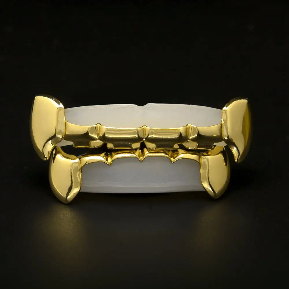 Hip-hop polished braces with gold electroplating nowadaysfashion