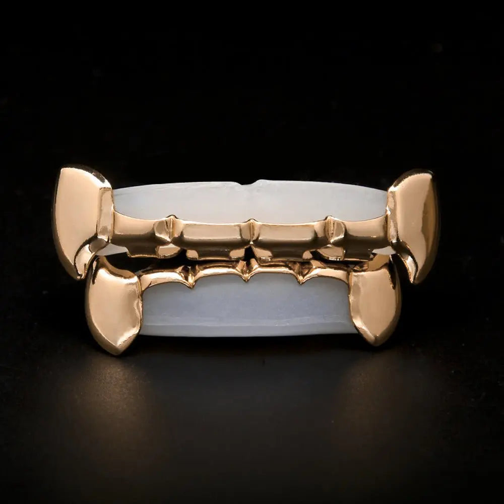 Hip-hop polished braces with gold electroplating - Blade & Thread