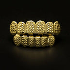 Hip-hop polished braces with gold electroplating nowadaysfashion