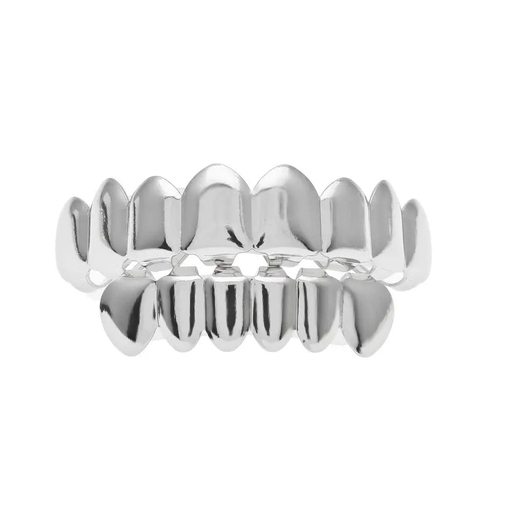 Hip-hop polished braces with gold electroplating - Blade & Thread