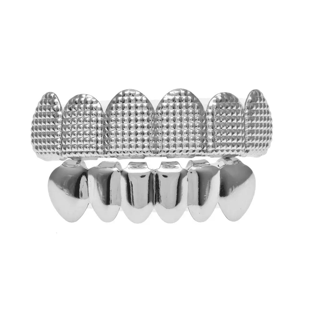 Hip-hop polished braces with gold electroplating nowadaysfashion