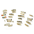 Hip-hop polished braces with gold electroplating nowadaysfashion