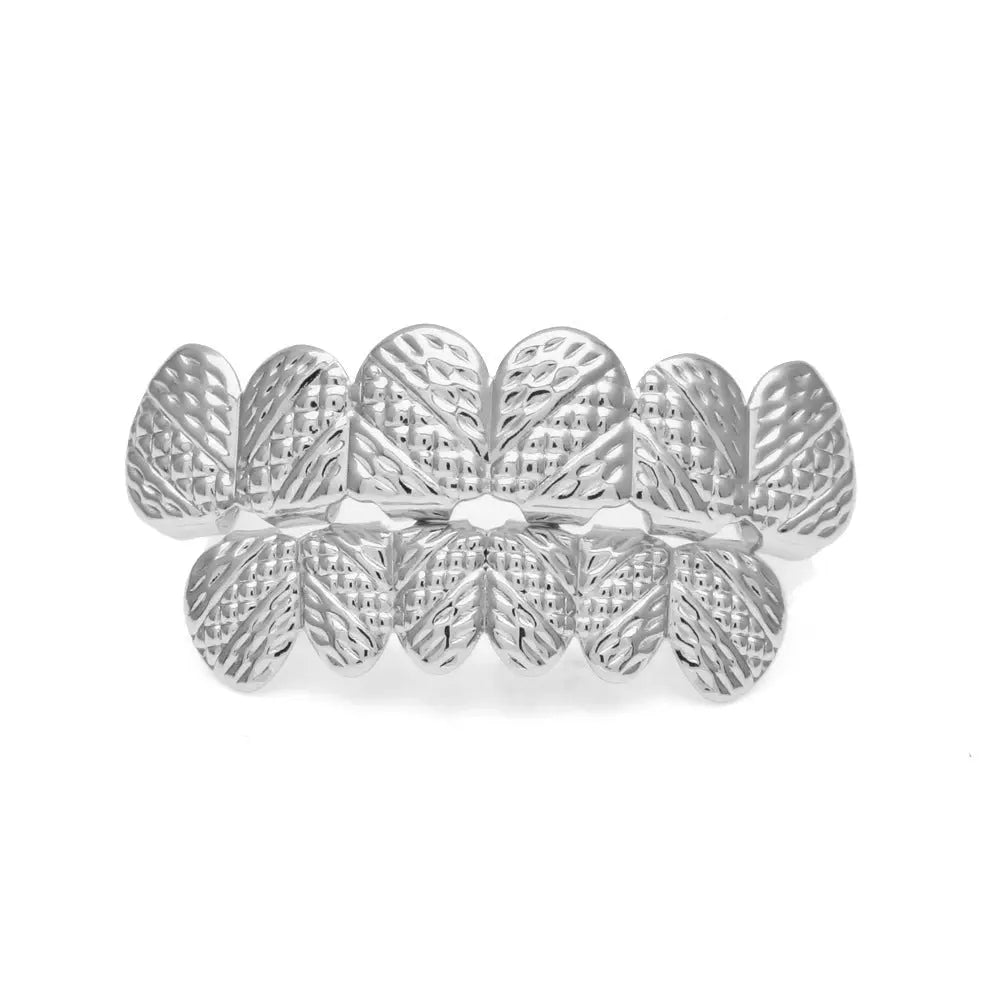 Hip-hop polished braces with gold electroplating - Blade & Thread