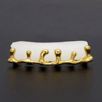 Hip-hop polished braces with gold electroplating nowadaysfashion