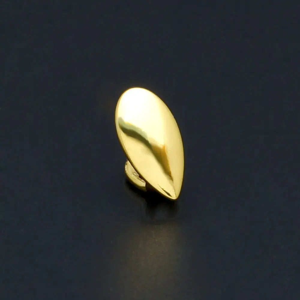 Hip-hop polished braces with gold electroplating - Blade & Thread
