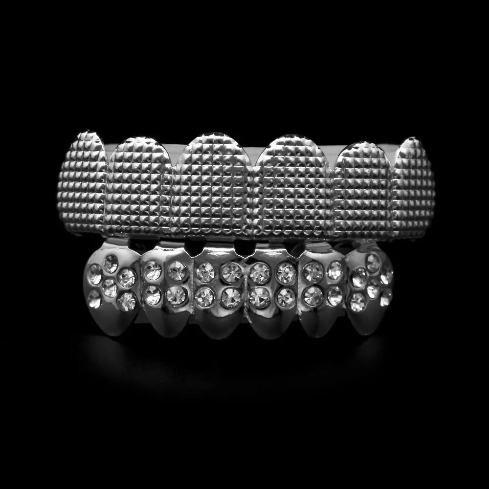 Hip-hop polished braces with gold electroplating nowadaysfashion