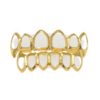 Hip-hop polished braces with gold electroplating nowadaysfashion