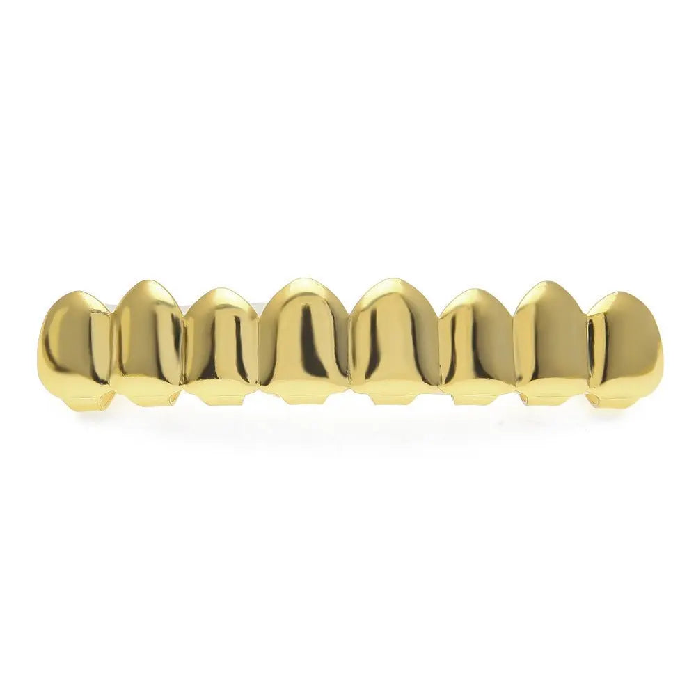 Hip-hop polished braces with gold electroplating - Blade & Thread
