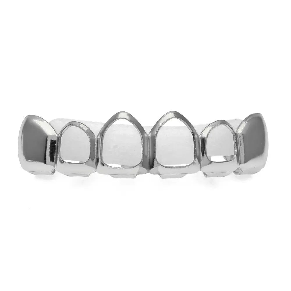 Hip-hop polished braces with gold electroplating - Blade & Thread