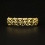 Hip-hop polished braces with gold electroplating nowadaysfashion