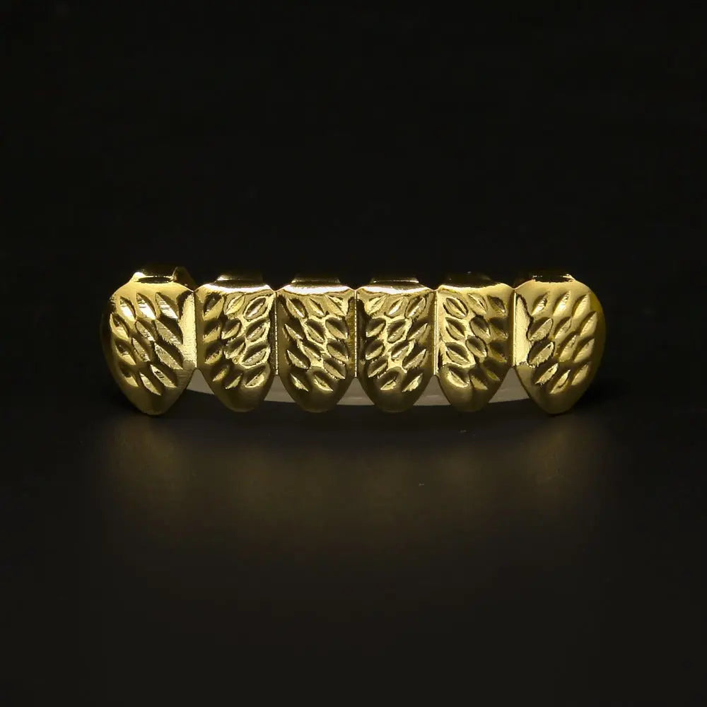 Hip-hop polished braces with gold electroplating nowadaysfashion