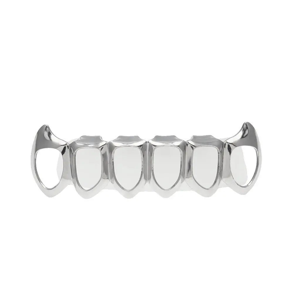 Hip-hop polished braces with gold electroplating - Blade & Thread