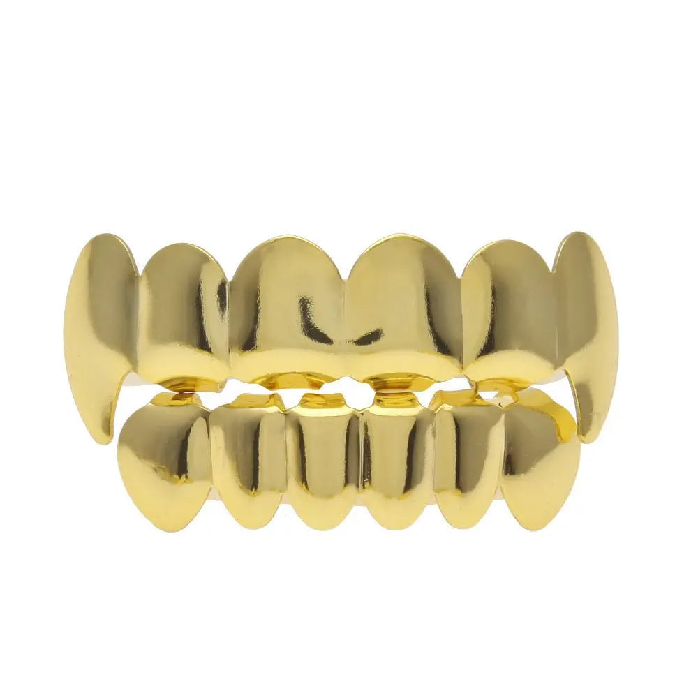 Hip-hop polished braces with gold electroplating - Blade & Thread