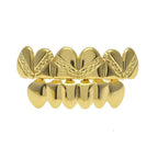 Hip-hop polished braces with gold electroplating nowadaysfashion