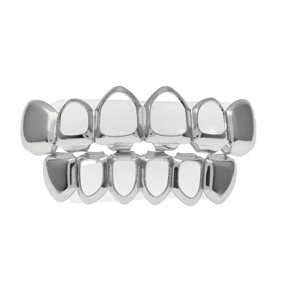 Hip-hop polished braces with gold electroplating - Blade & Thread