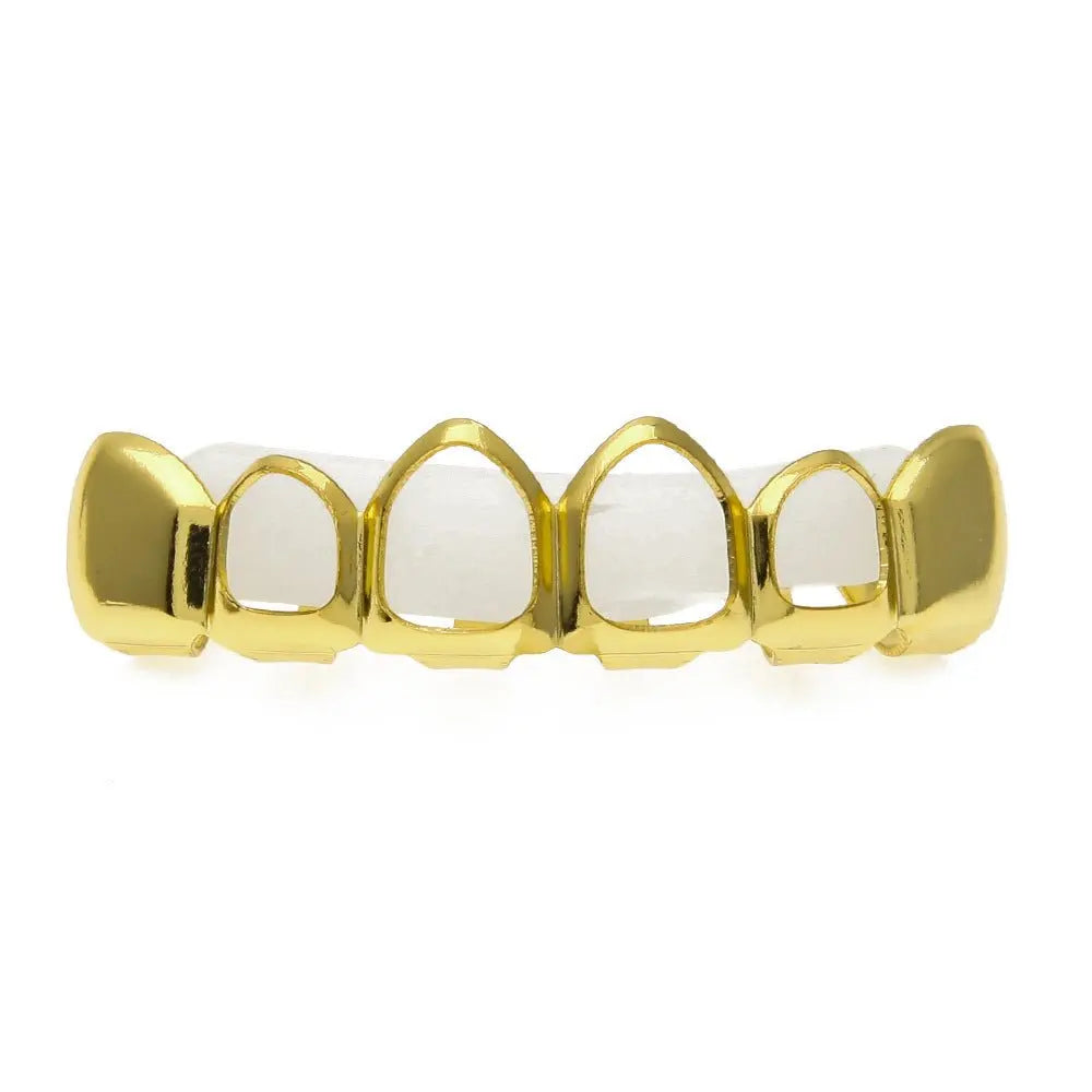 Hip-hop polished braces with gold electroplating - Blade & Thread