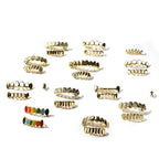 Hip-hop polished braces with gold electroplating nowadaysfashion