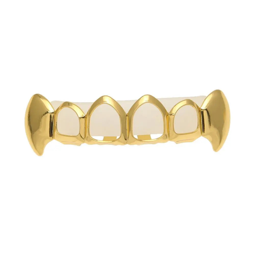 Hip-hop polished braces with gold electroplating - Blade & Thread