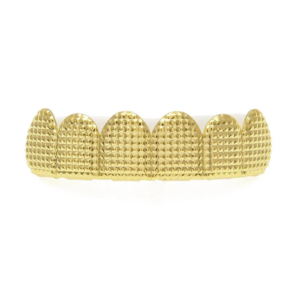 Hip-hop polished braces with gold electroplating - Blade & Thread
