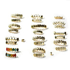 Hip-hop polished braces with gold electroplating nowadaysfashion