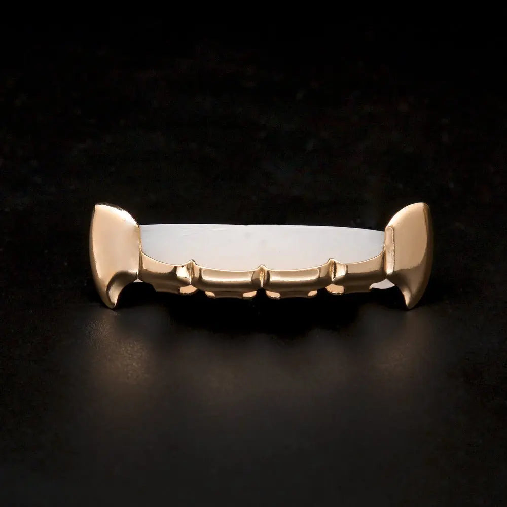 Hip-hop polished braces with gold electroplating - Blade & Thread