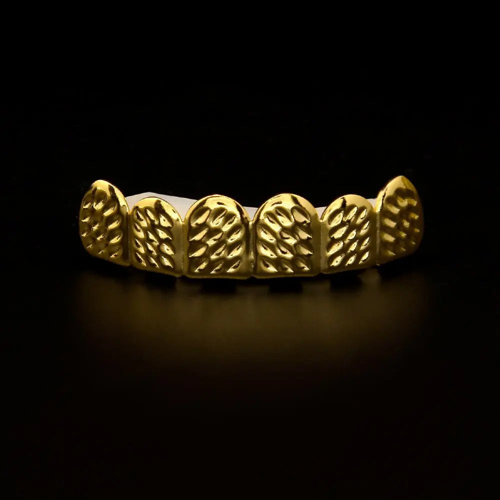 Hip-hop polished braces with gold electroplating - Blade & Thread