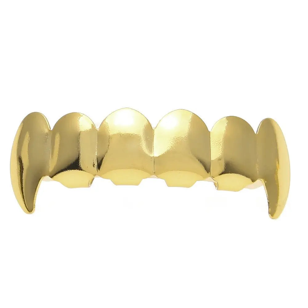 Hip-hop polished braces with gold electroplating - Blade & Thread