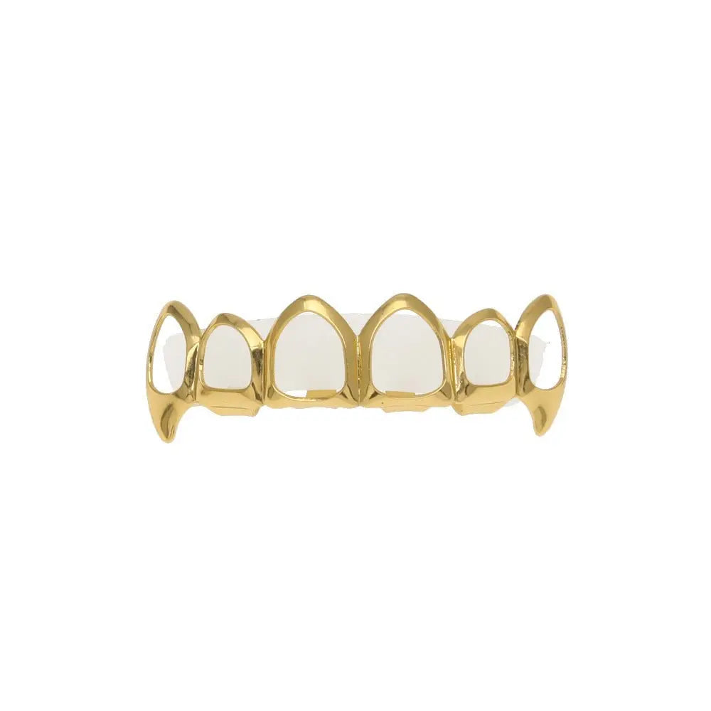 Hip-hop polished braces with gold electroplating - Blade & Thread