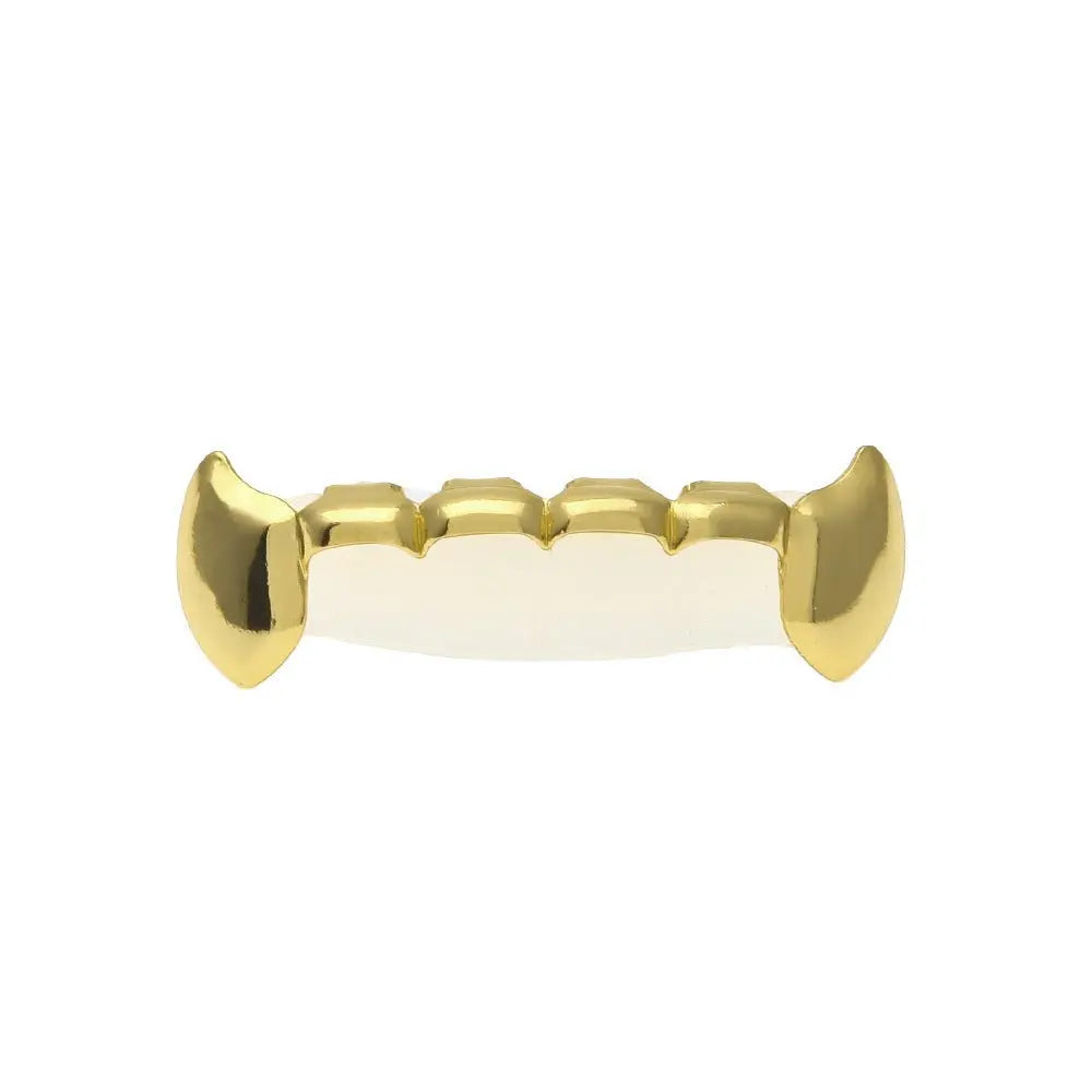 Hip-hop polished braces with gold electroplating - Blade & Thread