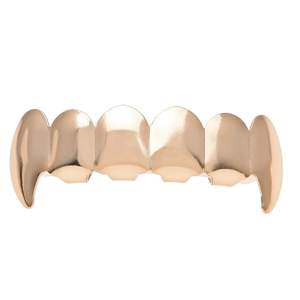 Hip-hop polished braces with gold electroplating - Blade & Thread
