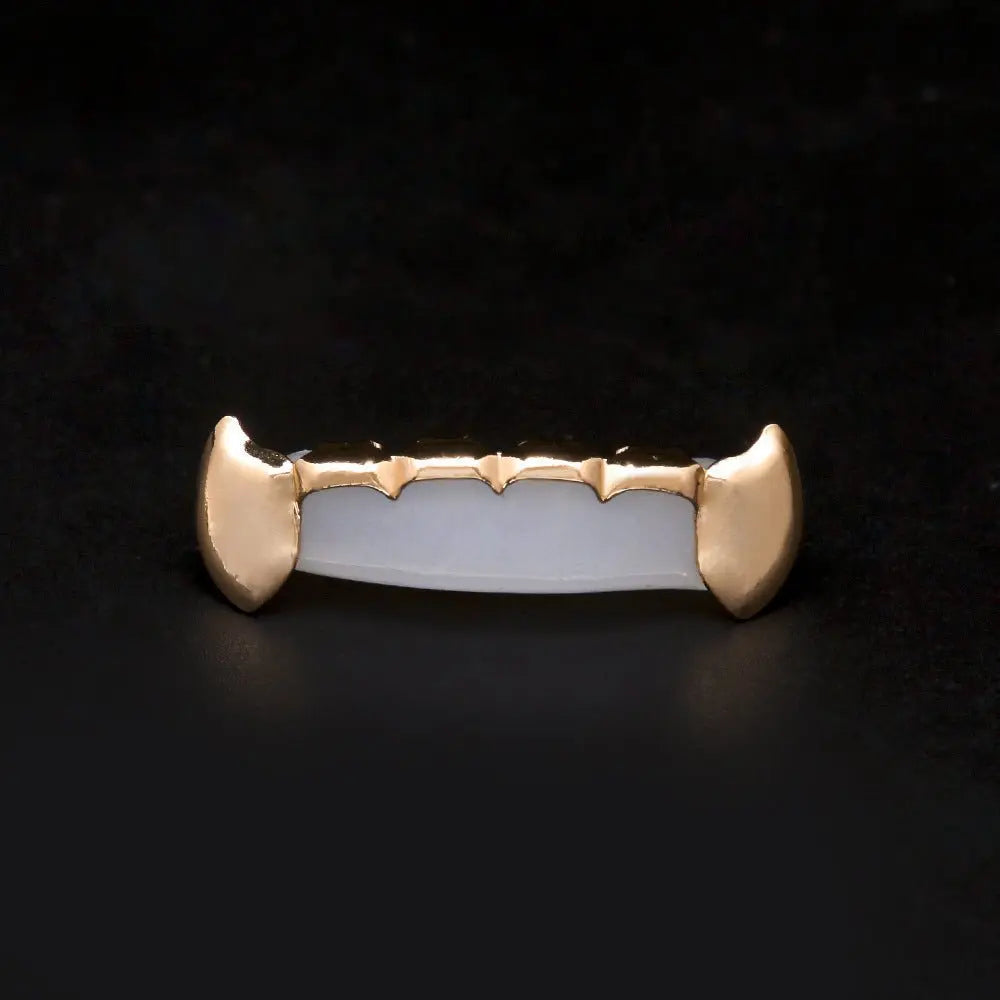 Hip-hop polished braces with gold electroplating - Blade & Thread