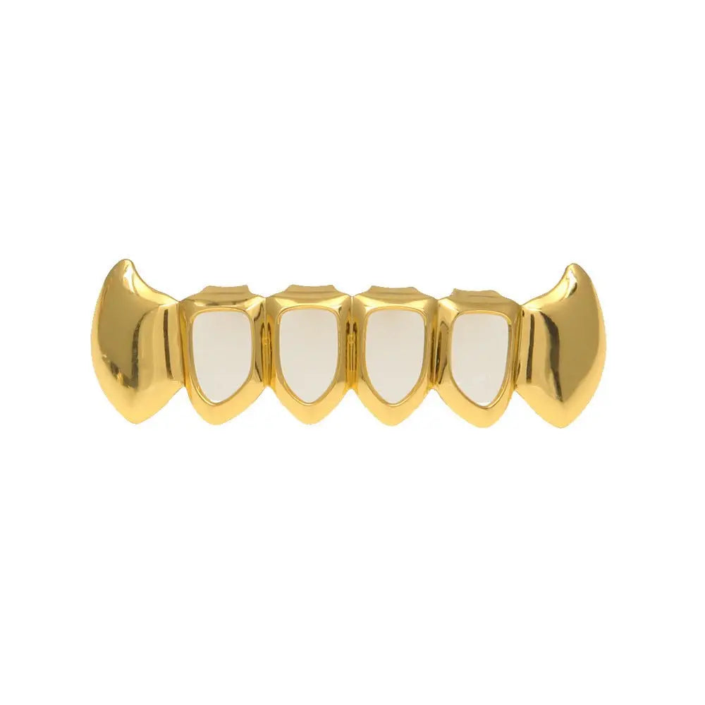 Hip-hop polished braces with gold electroplating nowadaysfashion