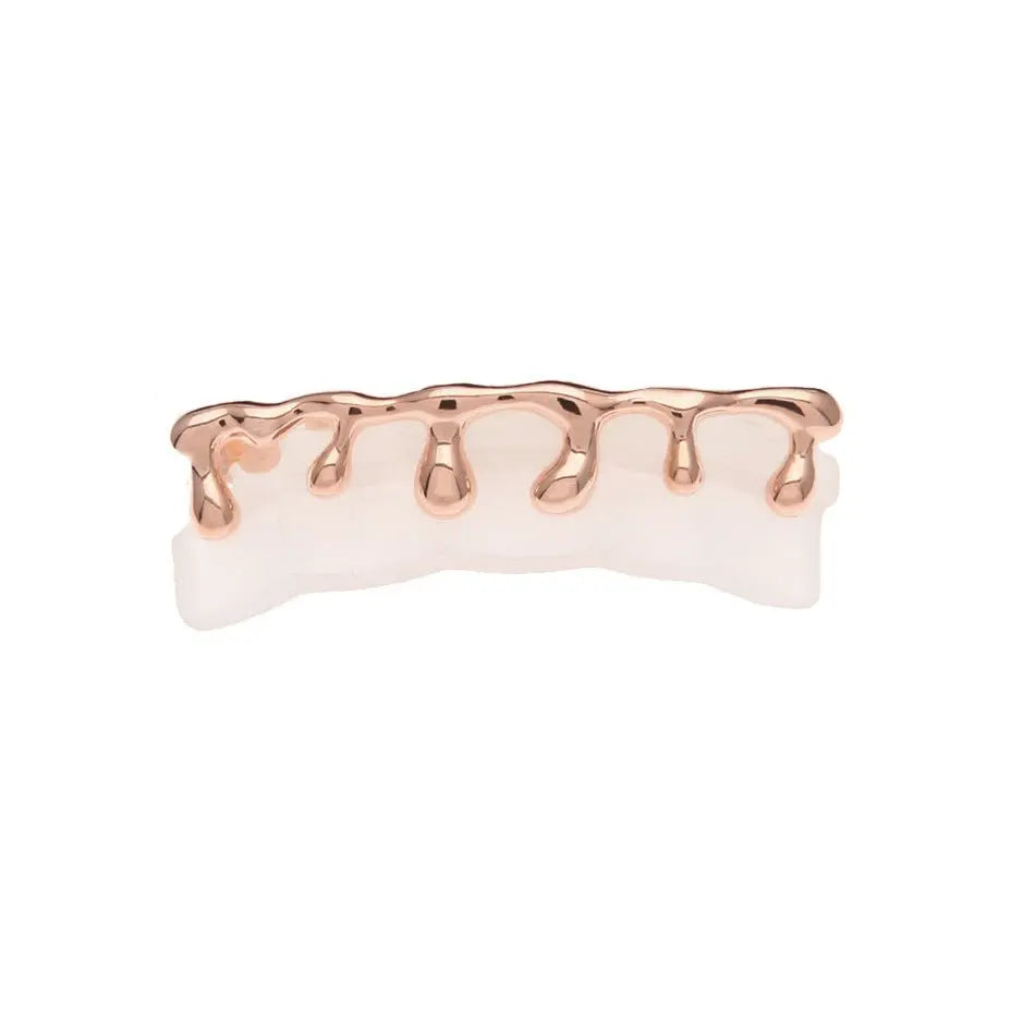 Hip-hop polished braces with gold electroplating - Blade & Thread