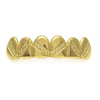 Hip-hop polished braces with gold electroplating nowadaysfashion