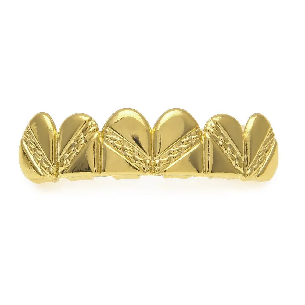 Hip-hop polished braces with gold electroplating nowadaysfashion