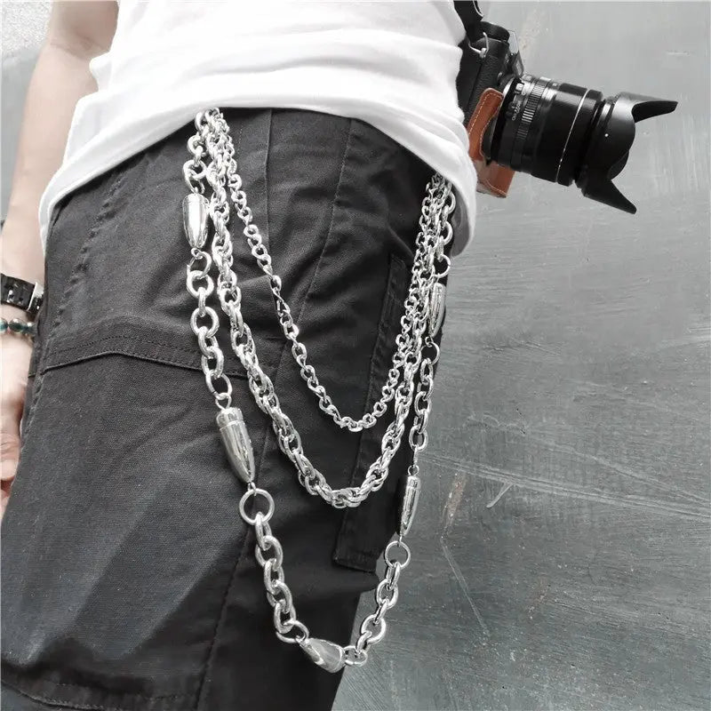 Hip-hop punk versatile bullet trouser chain - Blade & Thread