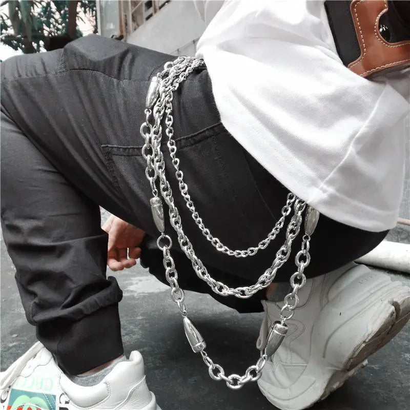 Hip-hop punk versatile bullet trouser chain - Blade & Thread